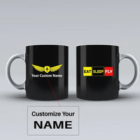Thumbnail for Customisable Eat Sleep Fly Mug - view 3