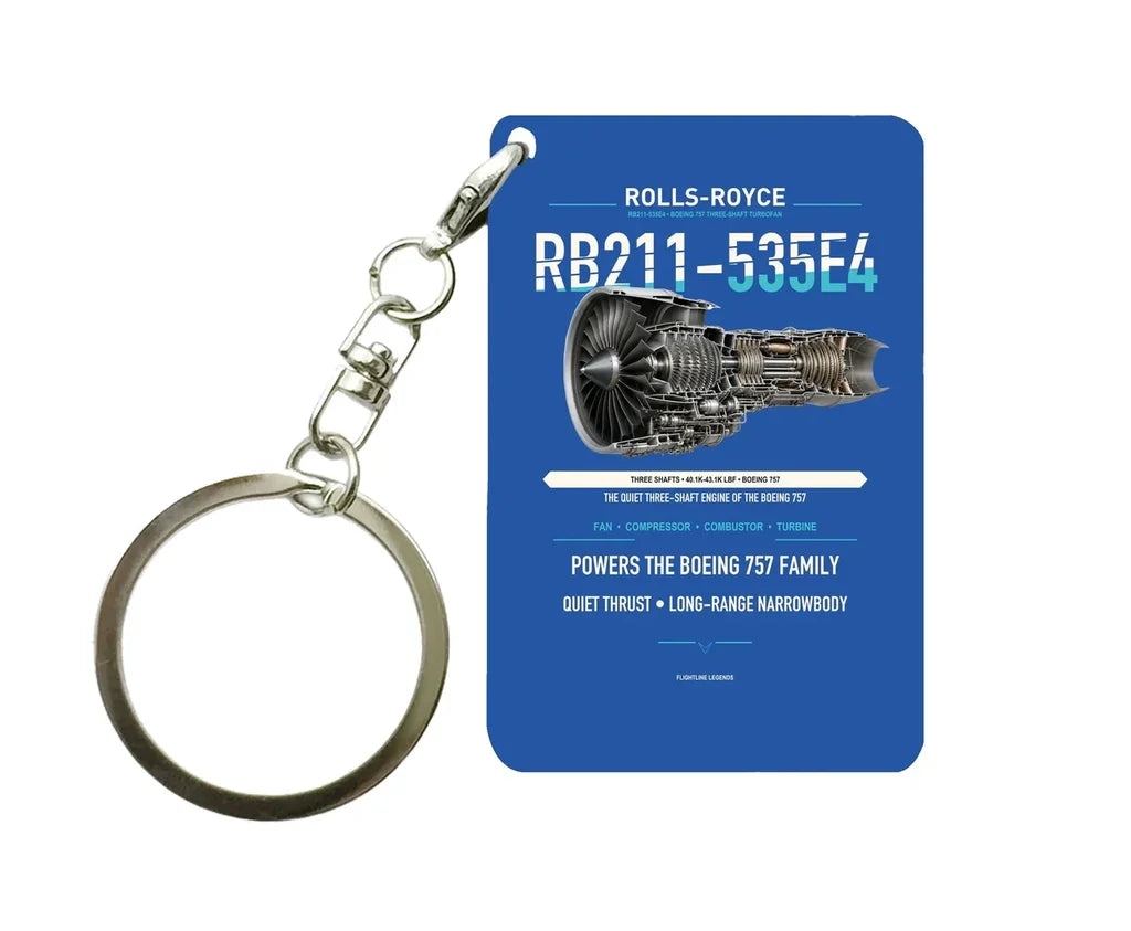 RB211-535E4 Key Chain design on blue key chain