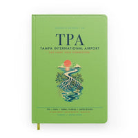 Thumbnail for Tampa International Airport (TPA) design on light green notebook