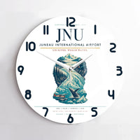 Thumbnail for Juneau International Airport (JNU) design on white no frame wall clock