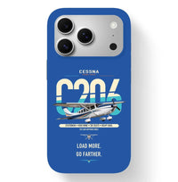 Thumbnail for Cessna 206 Stationair design on blue magsafe iphone case, for iPhone 17 Pro