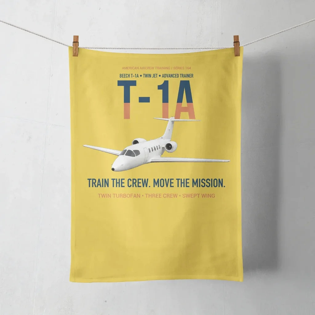 T-1A Jayhawk Advanced Jet Trainer design on yellow towel