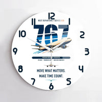 Thumbnail for Boeing 767-300F design on white no frame wall clock