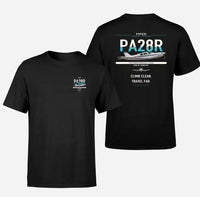 Thumbnail for Piper PA-28R Arrow III design on black t-shirt, double-side print