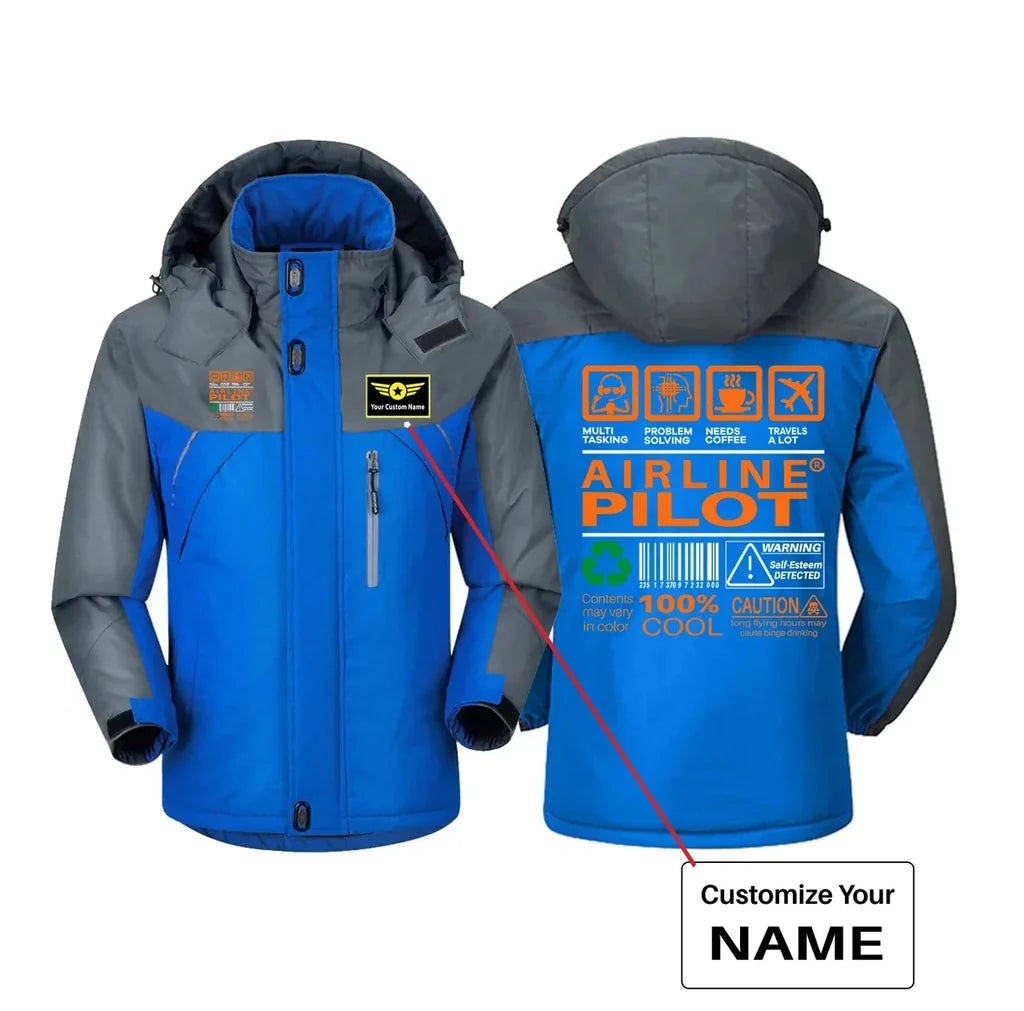 Customisable Airline Pilot Label Winter Jacket - view 3