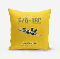Thumbnail for F-A-18C Hornet design on yellow pillow