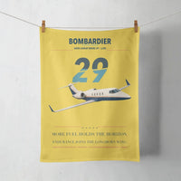 Thumbnail for Bombardier Learjet 29 design on yellow towel