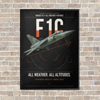 Thumbnail for Dassault Mirage F1C vertical canvas print - framed - black background