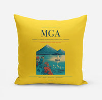 Thumbnail for Augusto C. Sandino International Airport (MGA) design on yellow pillow