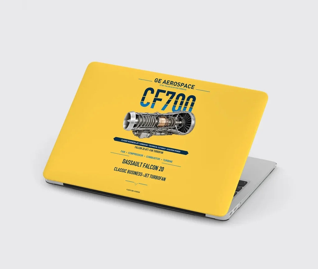 CF700 design on yellow MacBook case