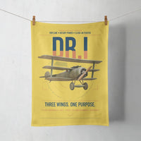 Thumbnail for Fokker Dr.I design on yellow towel