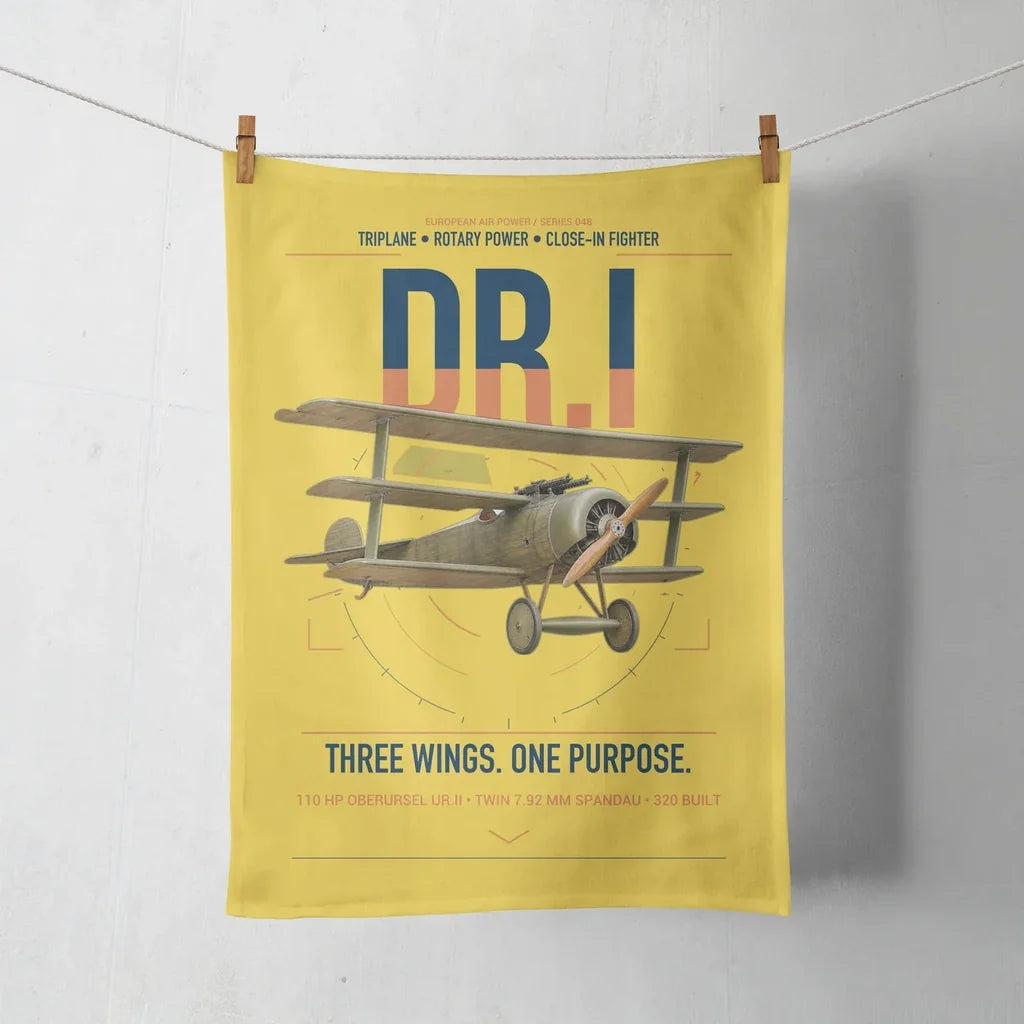Fokker Dr.I design on yellow towel