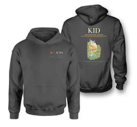 Thumbnail for Kristianstad Airport (KID) design on dark gray double-side hoodie