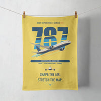 Thumbnail for Boeing 787-9 Dreamliner design on yellow towel