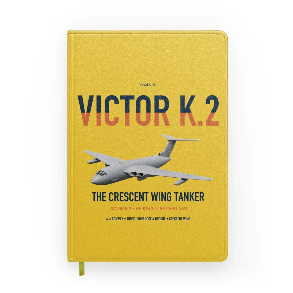 Handley Page Victor K.2 design on yellow notebook