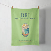 Thumbnail for Bari Karol Wojtyła Airport (BRI) design on light green towel