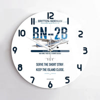 Thumbnail for Britten-Norman BN-2B-26 Islander design on white no frame wall clock