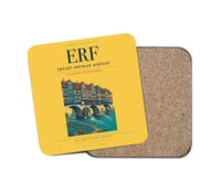 Thumbnail for Erfurt-Weimar Airport (ERF) design on yellow 1 piece coaster