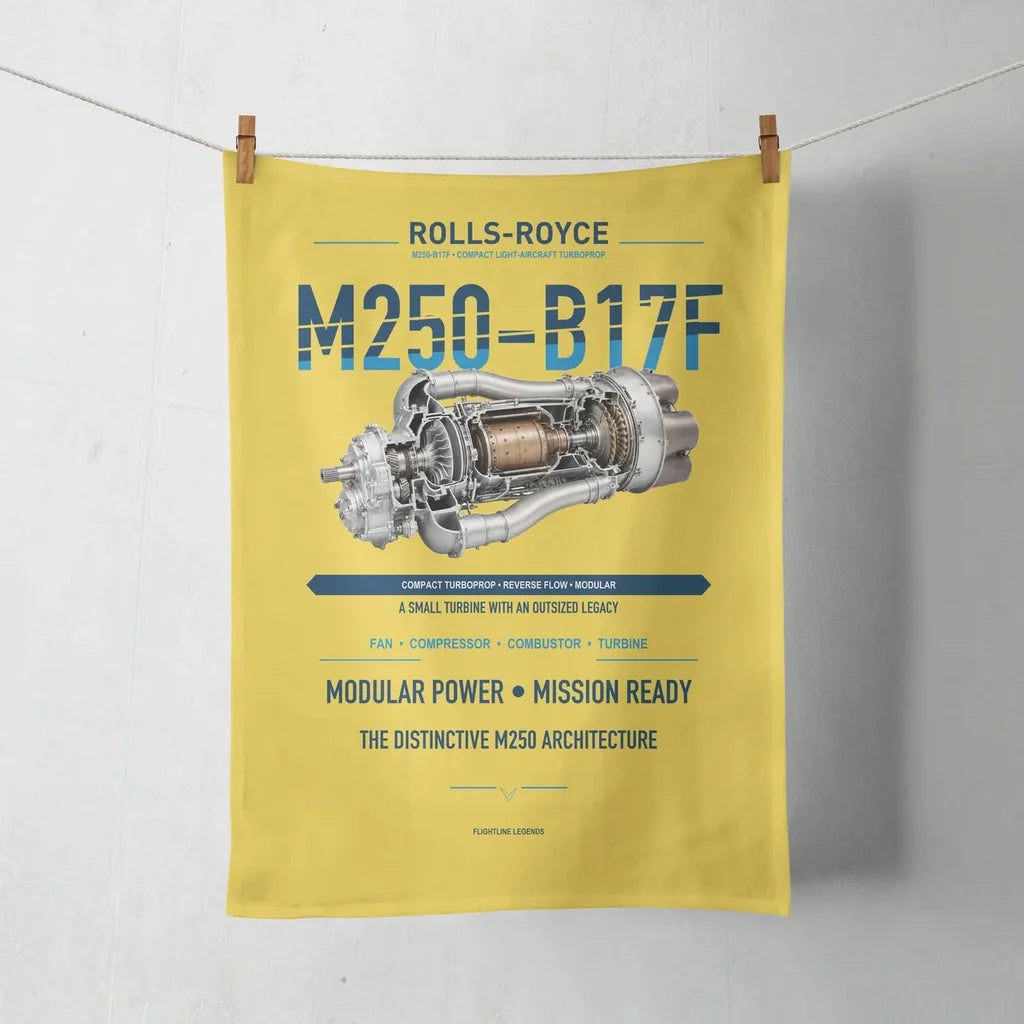 M250-B17F design on yellow towel