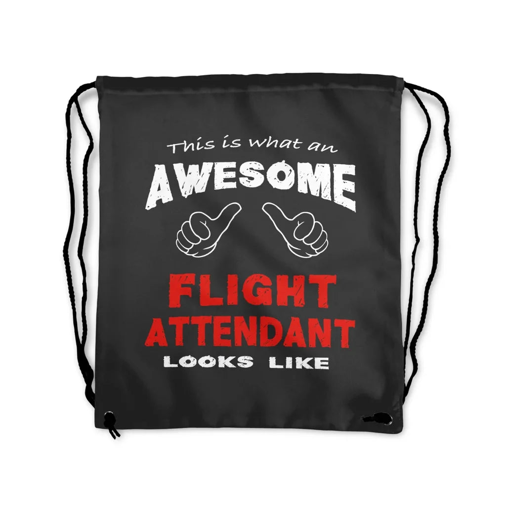 Flight Attendant Drawstring Bag - view 3