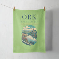 Thumbnail for Cork Airport (ORK) design on light green towel