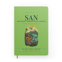 Thumbnail for San Diego International Airport (SAN) design on light green notebook