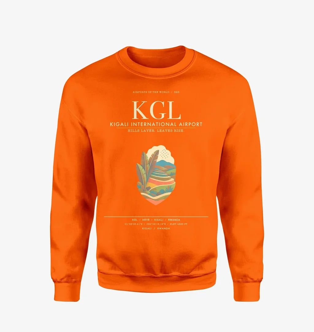 Kigali International Airport KGL Sweatshirt - Orange