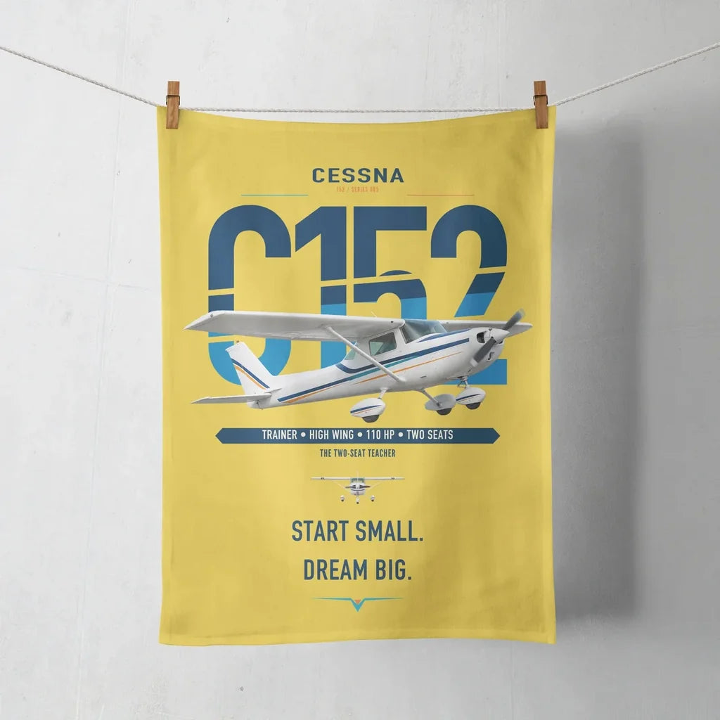 Cessna 152 design on yellow towel