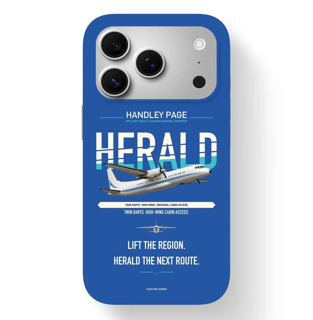 Handley Page HPR.7 Dart Herald Case design on blue iphone case