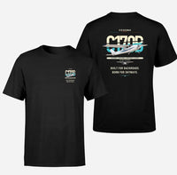 Thumbnail for Cessna 170B design on black t-shirt, double-side print