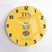 Thumbnail for Tenerife South Airport (TFS) design on yellow no frame wall clock