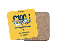 Thumbnail for Cessna 180J Skywagon design on yellow 1 piece coaster