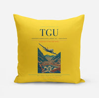 Thumbnail for Toncontín International Airport (TGU) design on yellow pillow