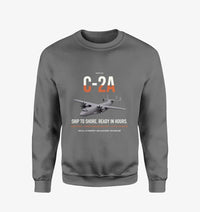 Thumbnail for C-2A Greyhound design on gray sweatshirt