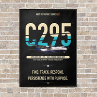 Thumbnail for Airbus C295 Armed ISR vertical canvas print - framed - black background