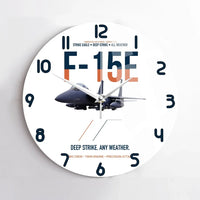 Thumbnail for F-15E Strike Eagle Deep Strike Any Weather design on white no frame wall clock