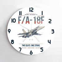 Thumbnail for F-A-18F Super Hornet design on white no frame wall clock