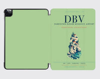 Thumbnail for Dubrovnik Ruđer Bošković Airport (DBV) design on light green ipad tablet case