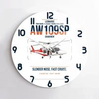 Thumbnail for Leonardo AW109SP GrandNew design on white no frame wall clock