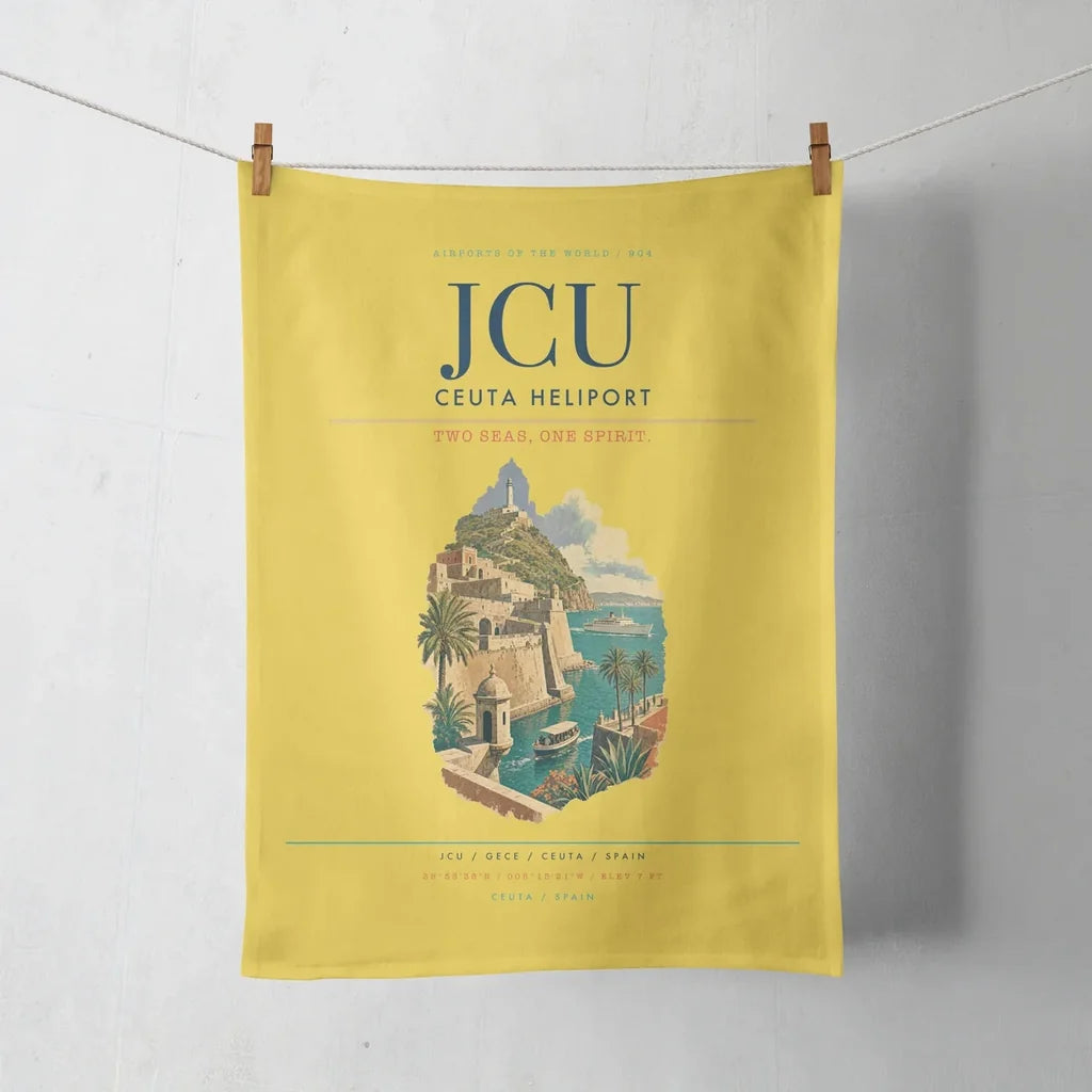 Ceuta Heliport (JCU) design on yellow towel