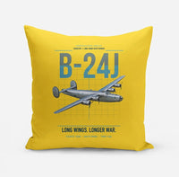Thumbnail for B-24J Liberator design on yellow pillow