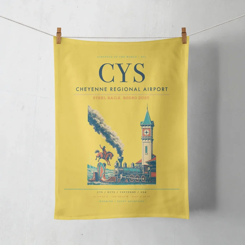 Cheyenne Regional Airport (CYS) design on yellow towel