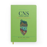 Thumbnail for Cairns Airport (CNS) design on light green notebook