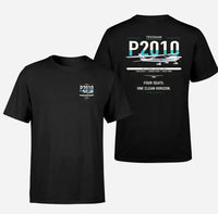 Thumbnail for Tecnam P2010 design on black t-shirt, double-side print