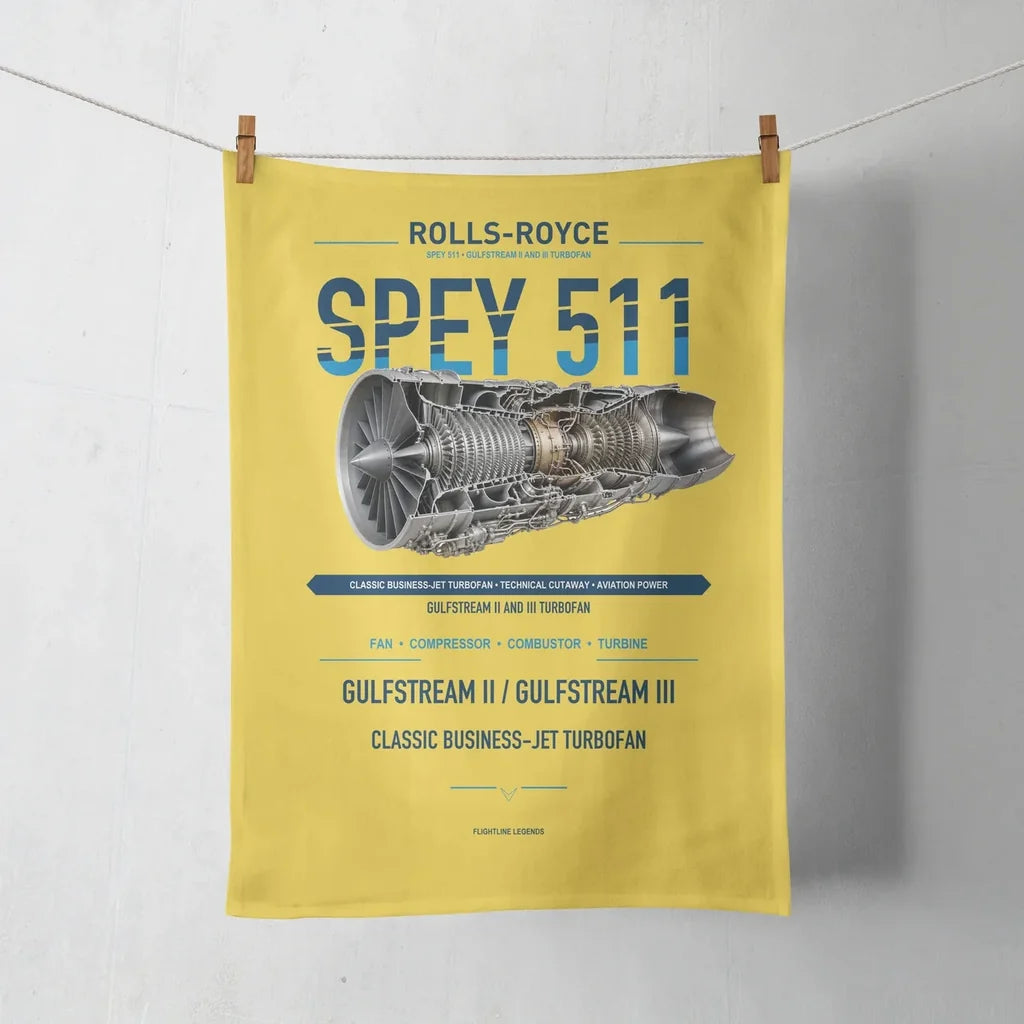 SPEY 511 design on yellow towel
