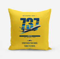 Thumbnail for Boeing 737 MAX 10 design on yellow pillow