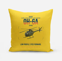 Thumbnail for Hughes OH-6A Cayuse design on yellow pillow