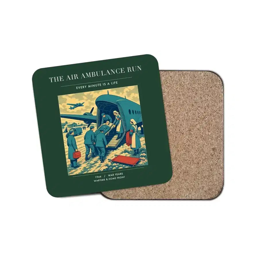 The Air Ambulance Run - Designed Coasters design on dark green 1-piece