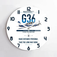 Thumbnail for Beechcraft Bonanza G36 design on white no frame wall clock