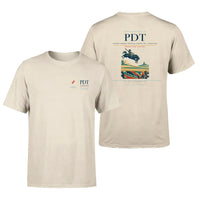 Thumbnail for Eastern Oregon Regional Airport (PDT) design printed on beige double-side t-shirt